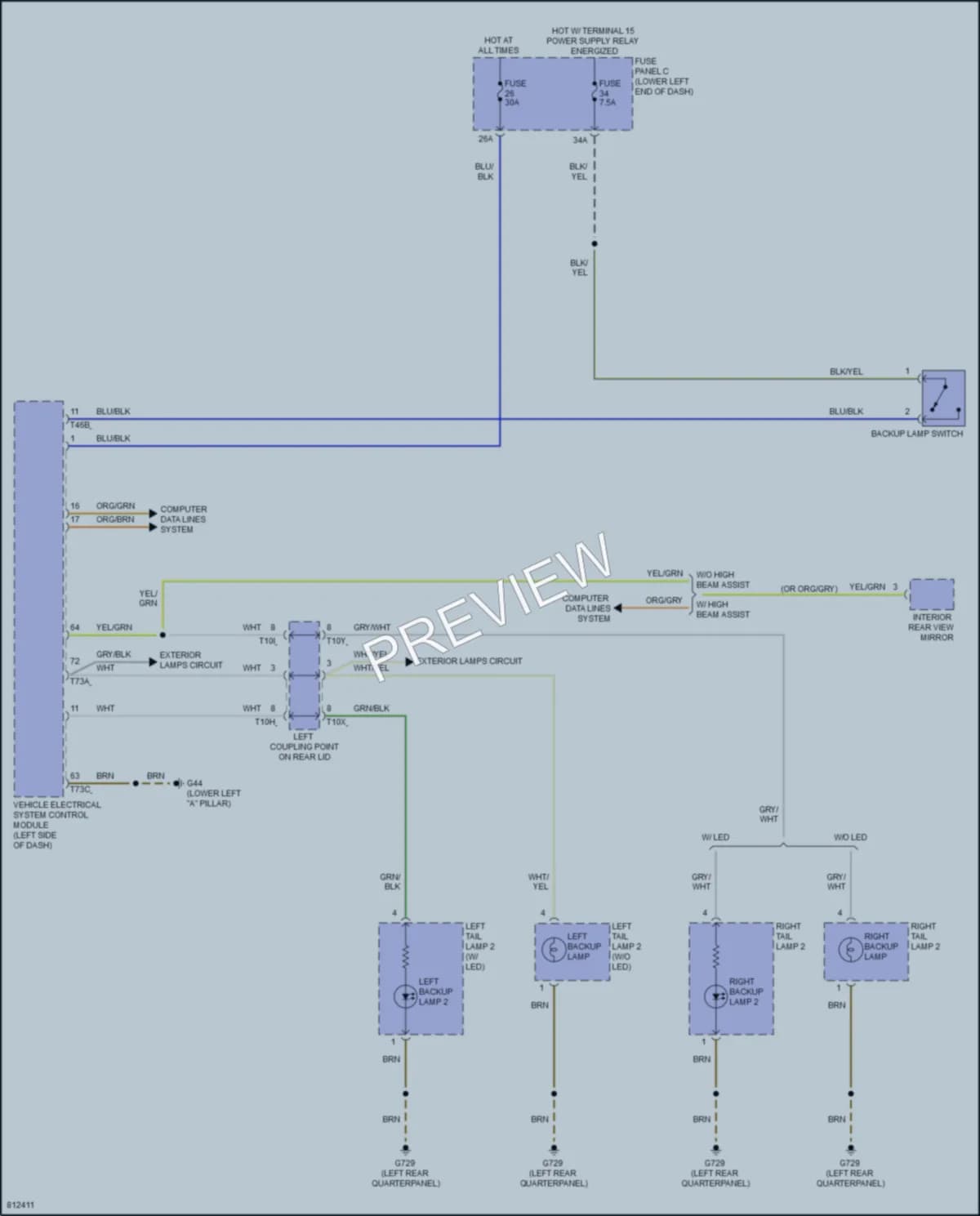 2022 Volkswagen Tiguan Exterior Lights wiring diagram preview