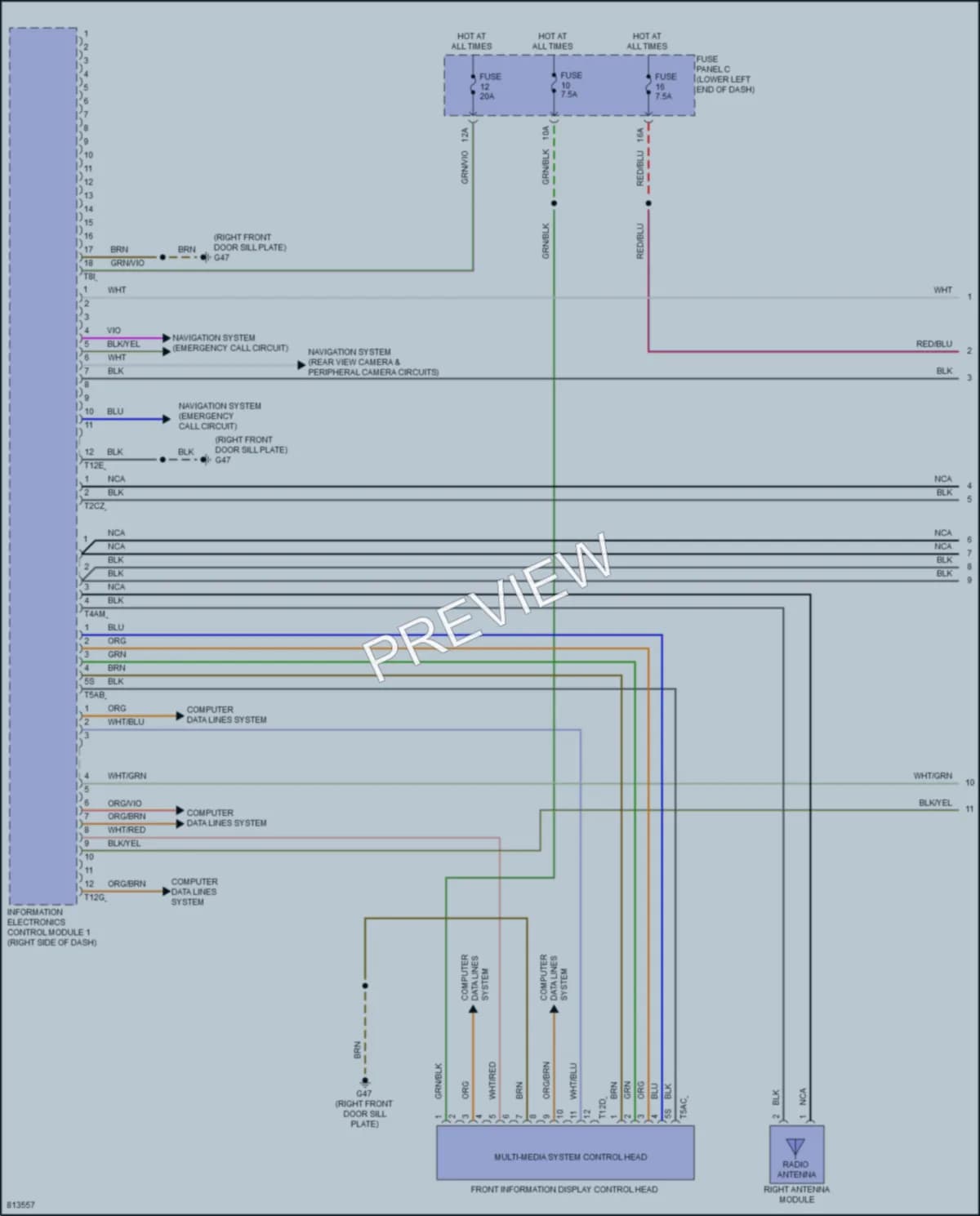 2022 Volkswagen Tiguan Radio wiring diagram preview