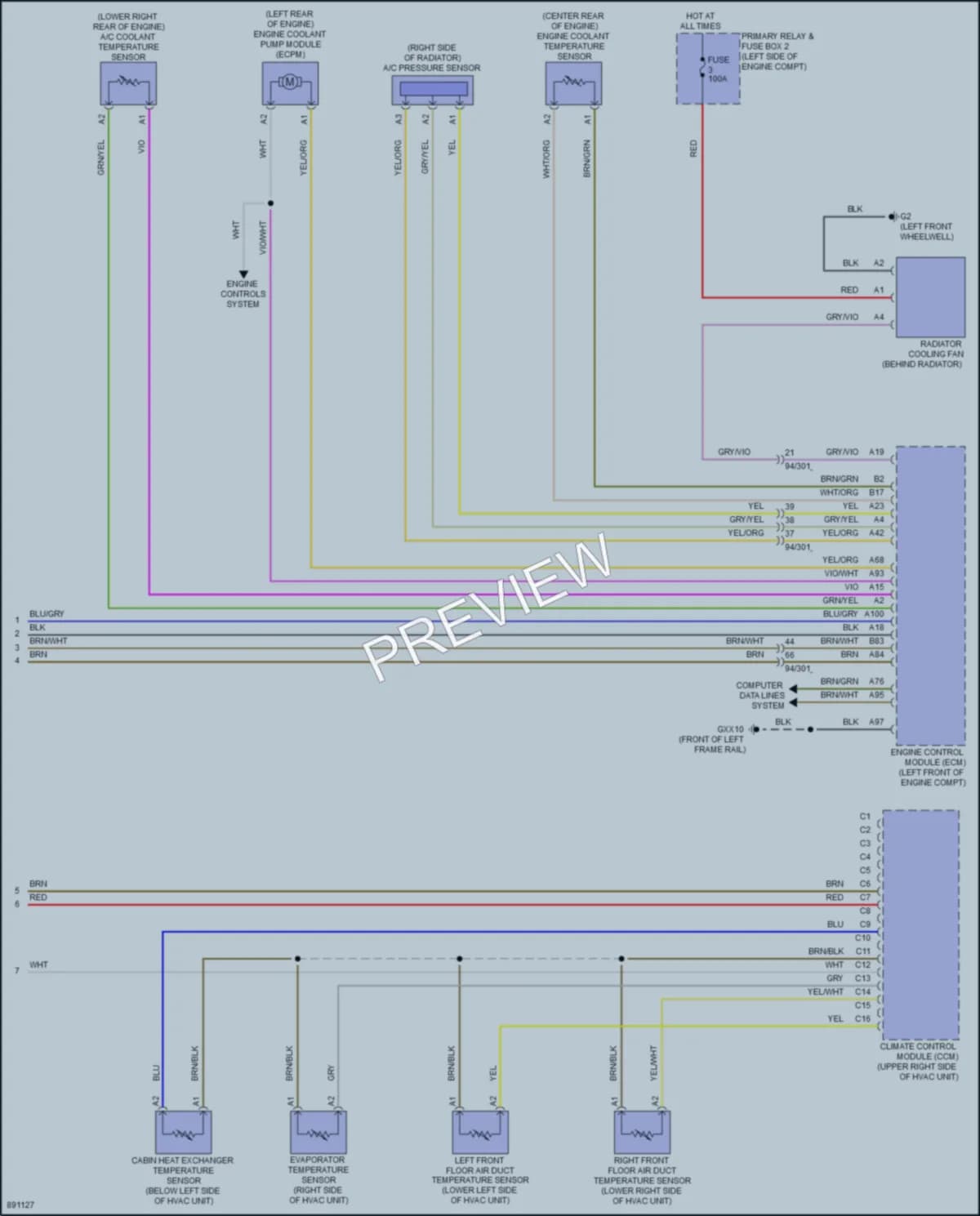 2022 Volvo S60PlugIn Air Conditioning wiring diagram preview