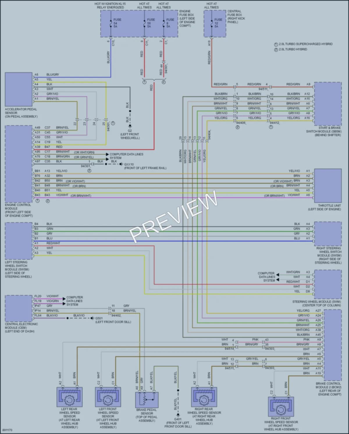 2022 Volvo S60PlugIn Cruise Control wiring diagram preview