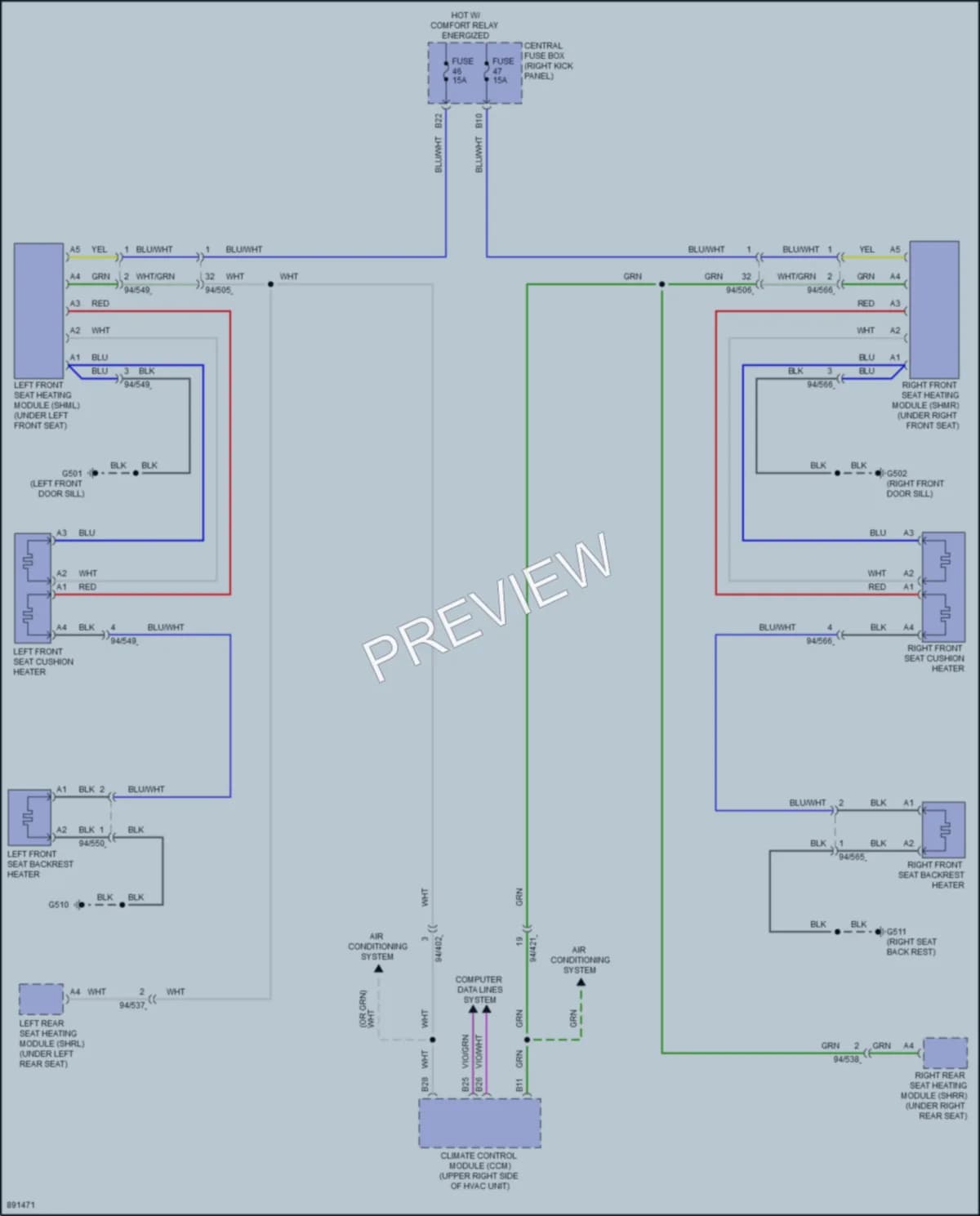 2022 Volvo S60PlugIn Power Seats wiring diagram preview