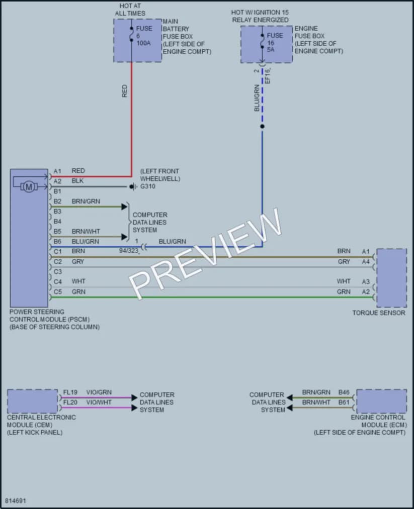 2022 Volvo XC40 Electronic Power Steering wiring diagram preview