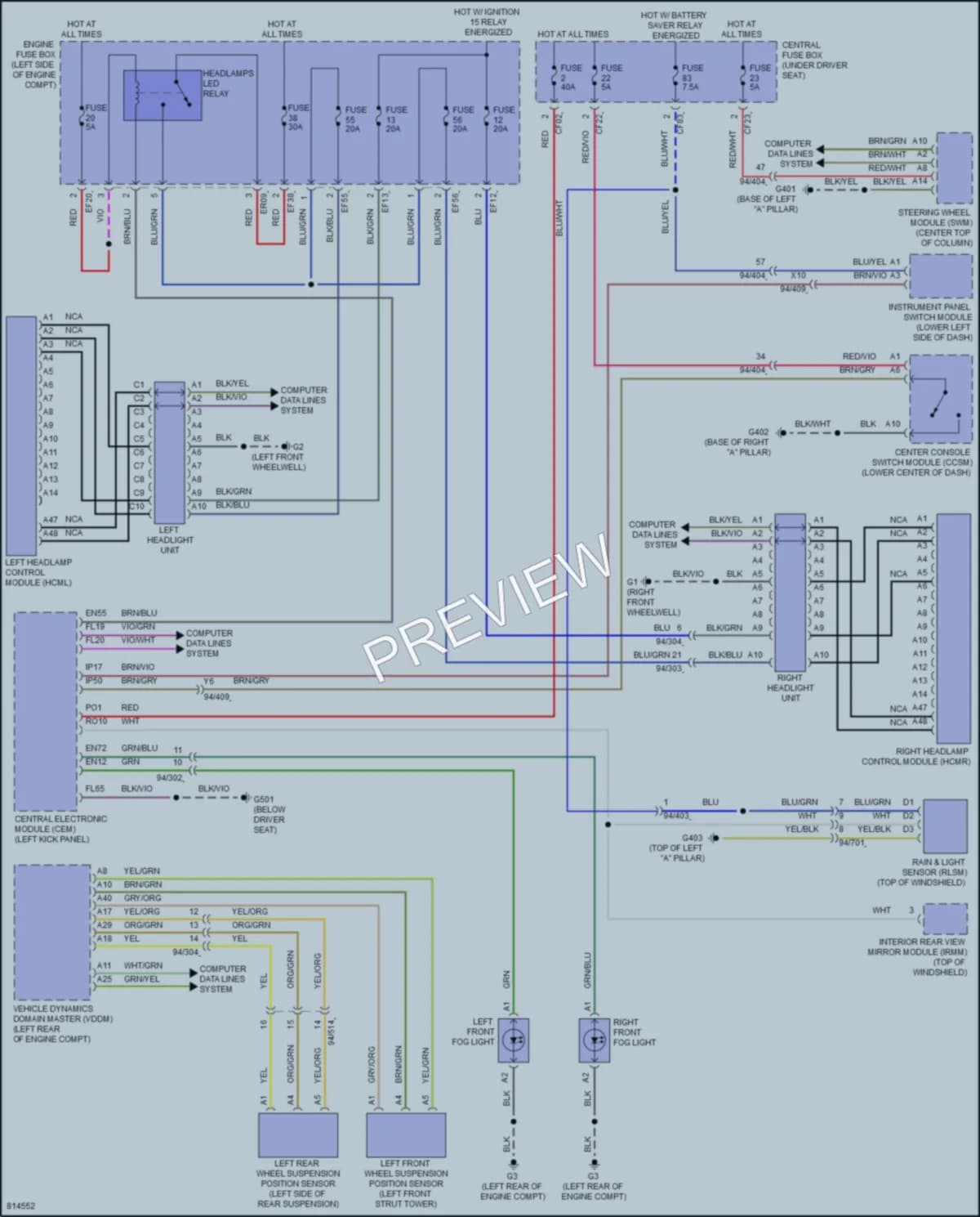 2022 Volvo XC40 Headlights wiring diagram preview
