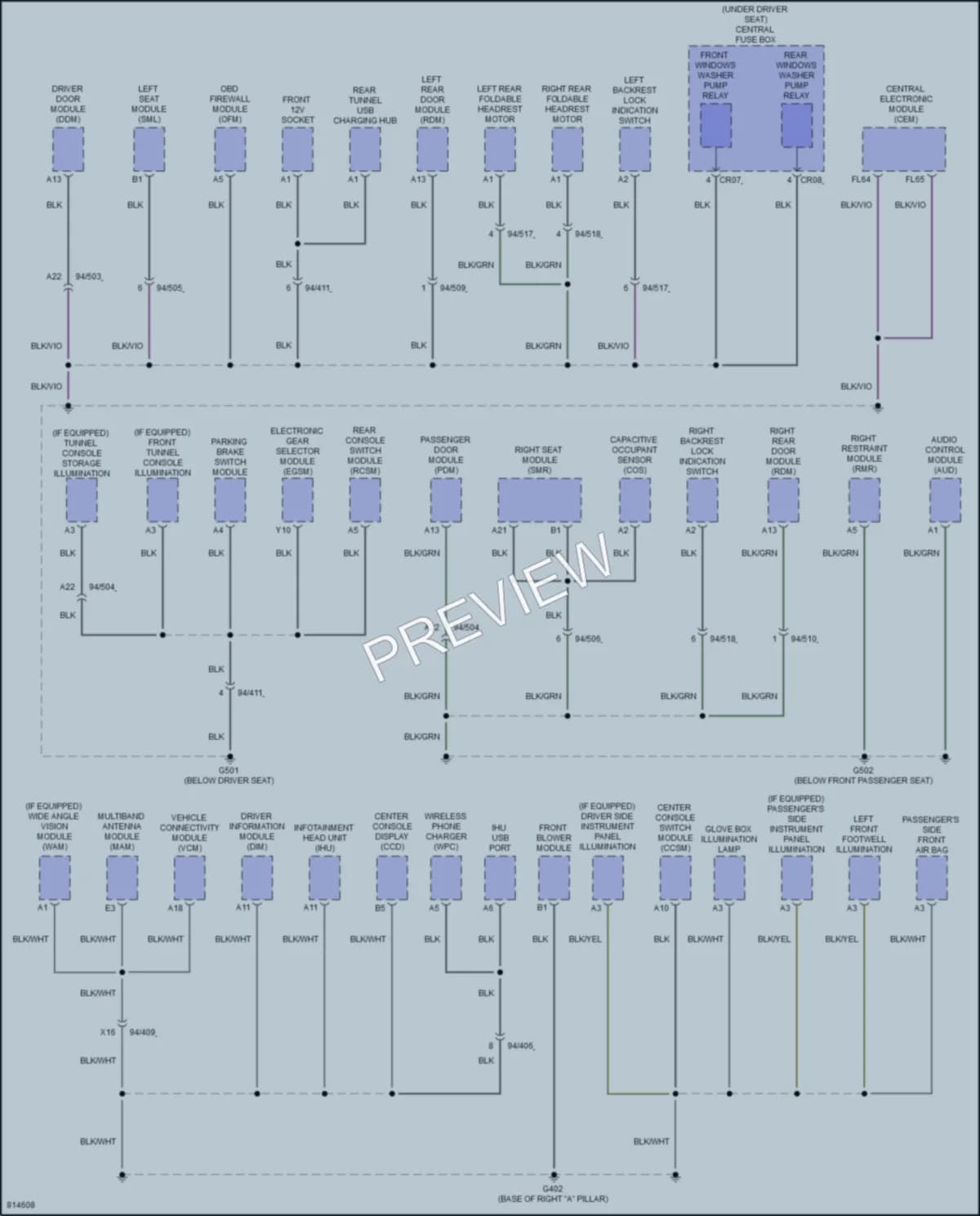 2022 Volvo XC40Electric Ground Distribution wiring diagram preview