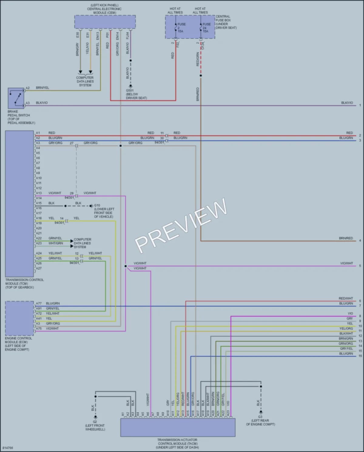 2022 Volvo XC40Electric Transmission wiring diagram preview
