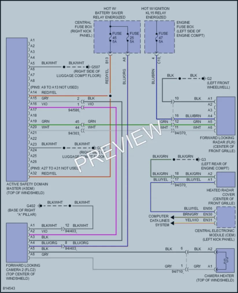 2022 Volvo XC60 Instrument Cluster wiring diagram preview
