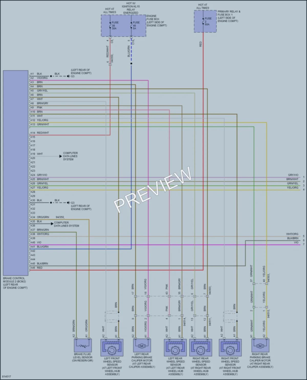 2022 Volvo XC60PlugIn Anti Lock Brakes wiring diagram preview