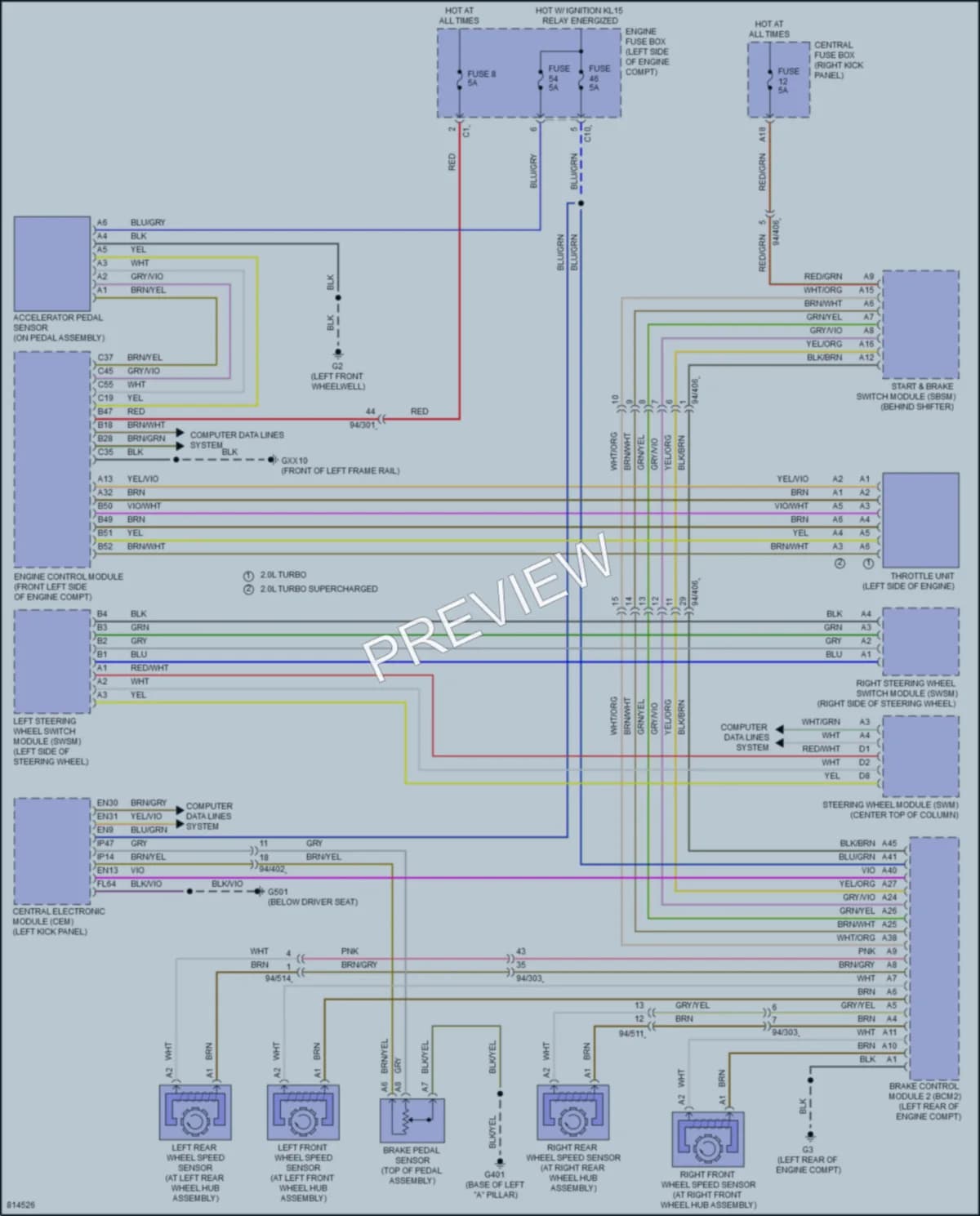 2022 Volvo XC60PlugIn Cruise Control wiring diagram preview