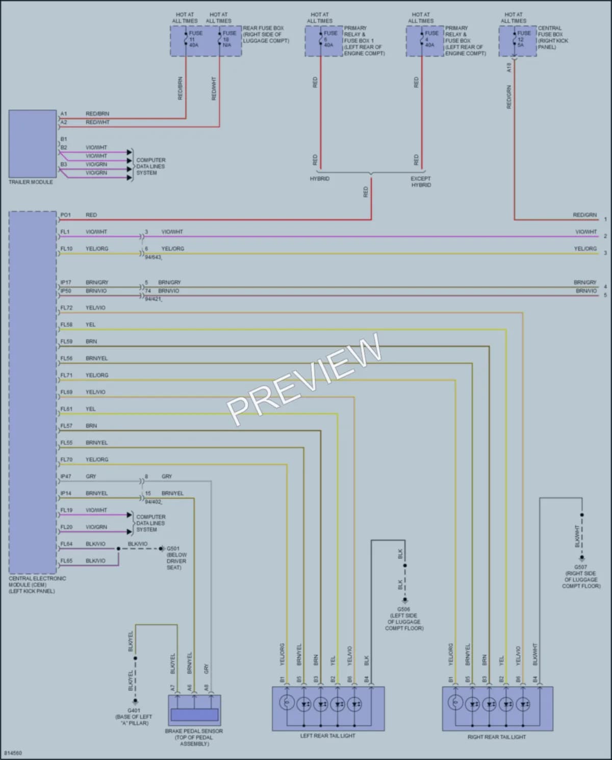 2022 Volvo XC90 Exterior Lights wiring diagram preview