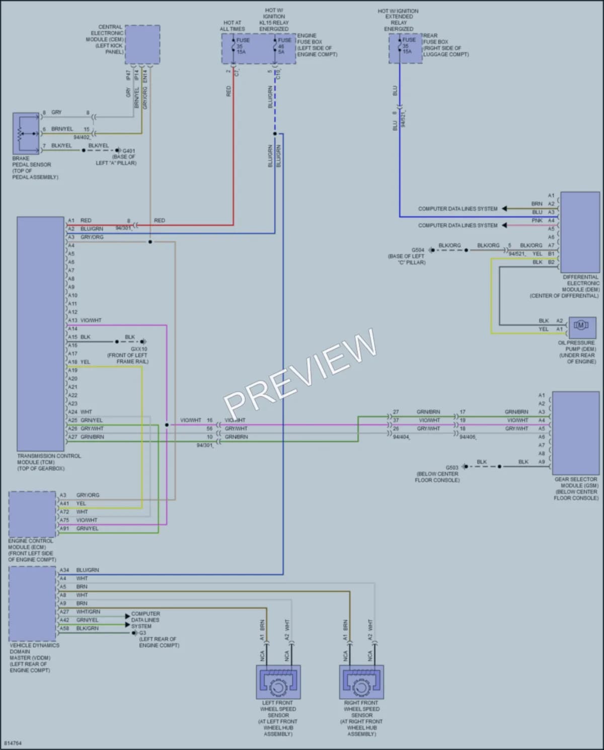 2022 Volvo XC90 Transmission wiring diagram preview