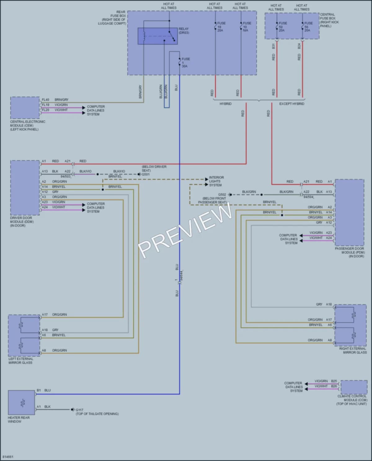 2022 Volvo XC90PlugIn Defoggers wiring diagram preview