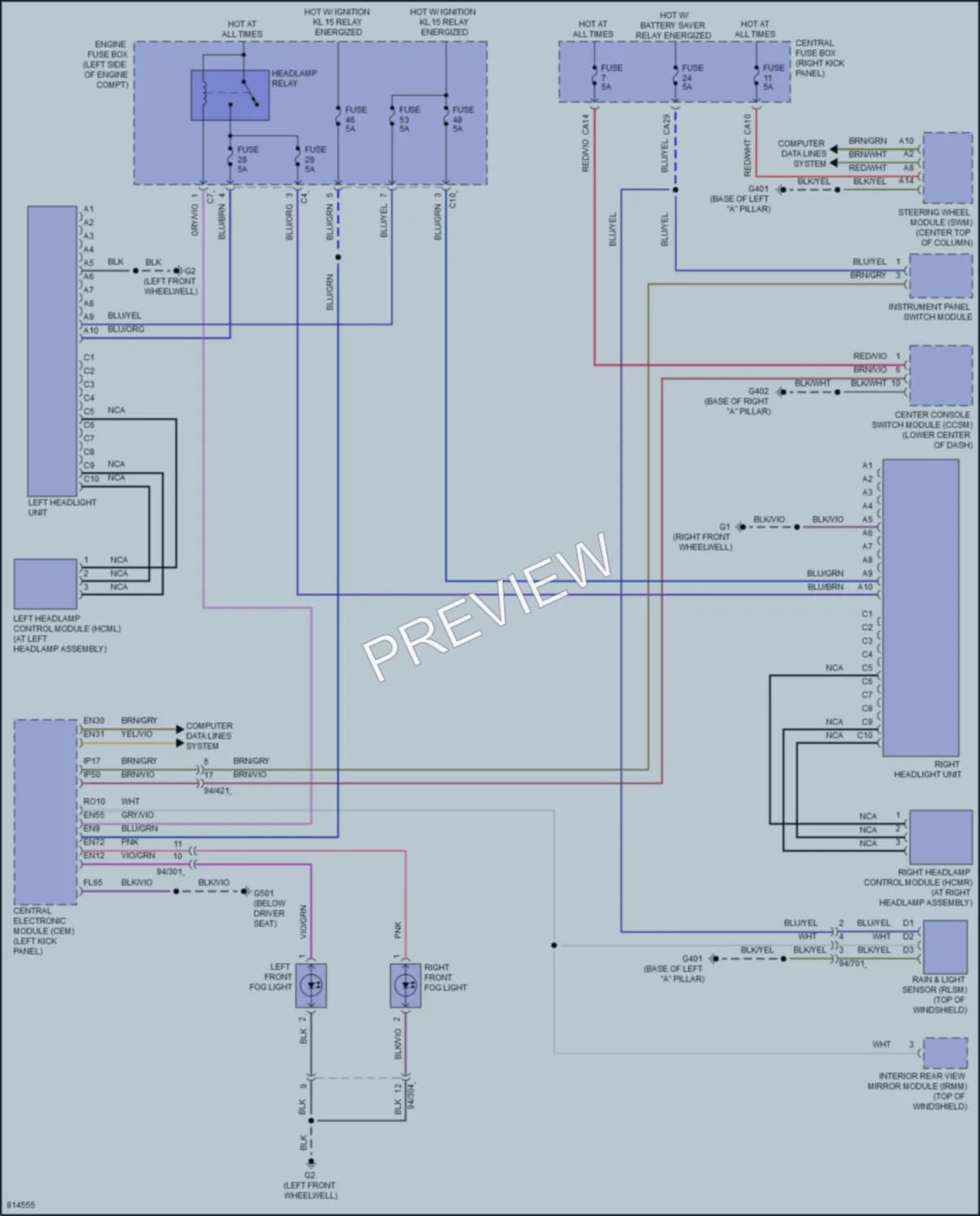 2022 Volvo XC90PlugIn Headlights wiring diagram preview