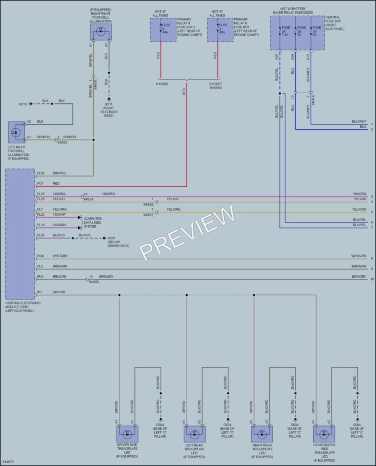 2022 Volvo XC90PlugIn Interior Lights wiring diagram preview