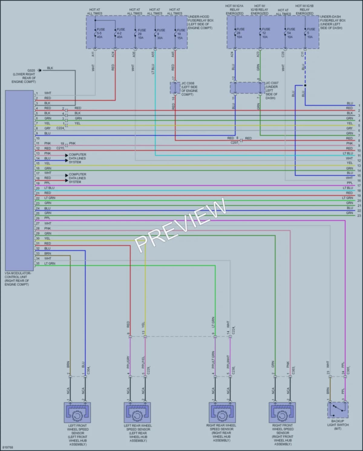 2023 Acura Integra Anti Lock Brakes wiring diagram preview