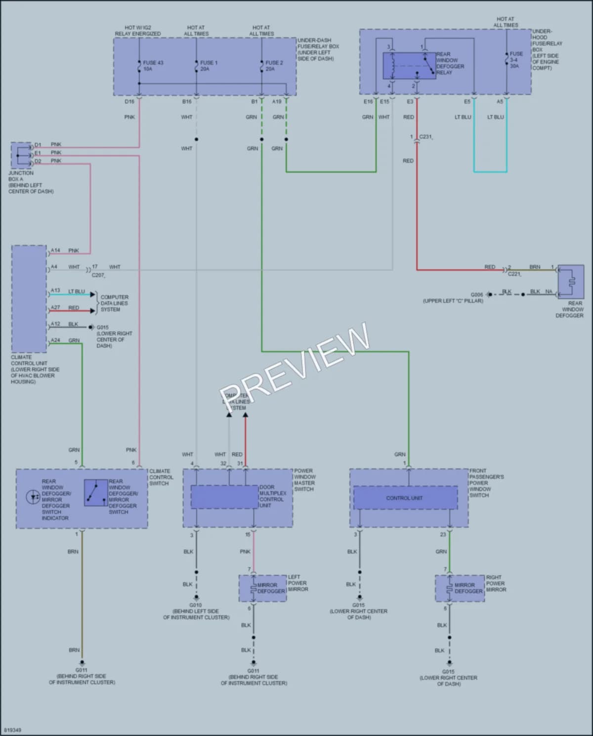 2023 Acura Integra Defoggers wiring diagram preview