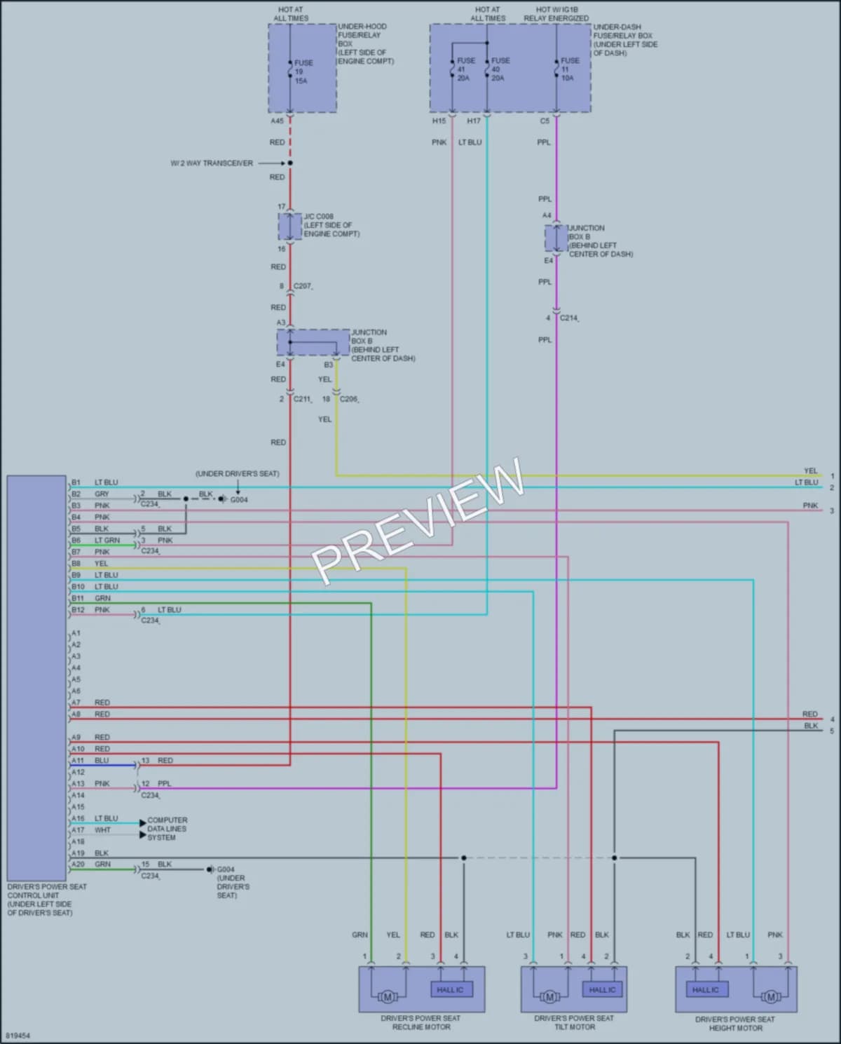 2023 Acura Integra Memory Systems wiring diagram preview