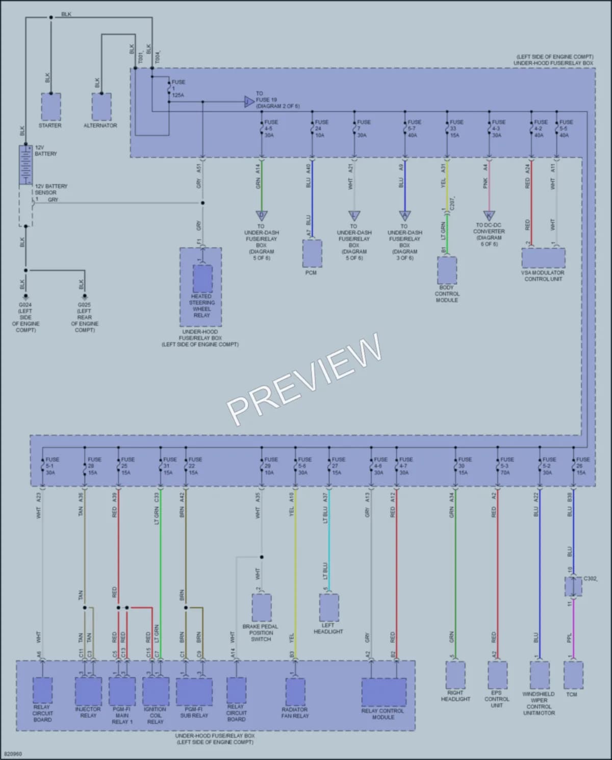 2023 Acura Integra Power Distribution wiring diagram preview