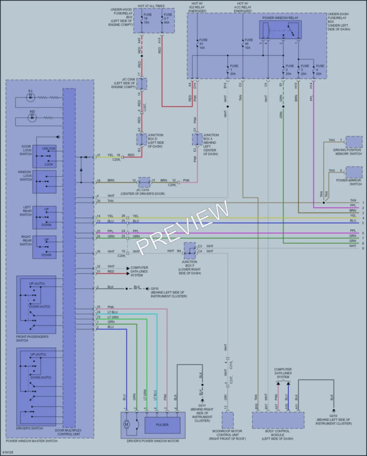 2023 Acura Integra Power Windows wiring diagram preview