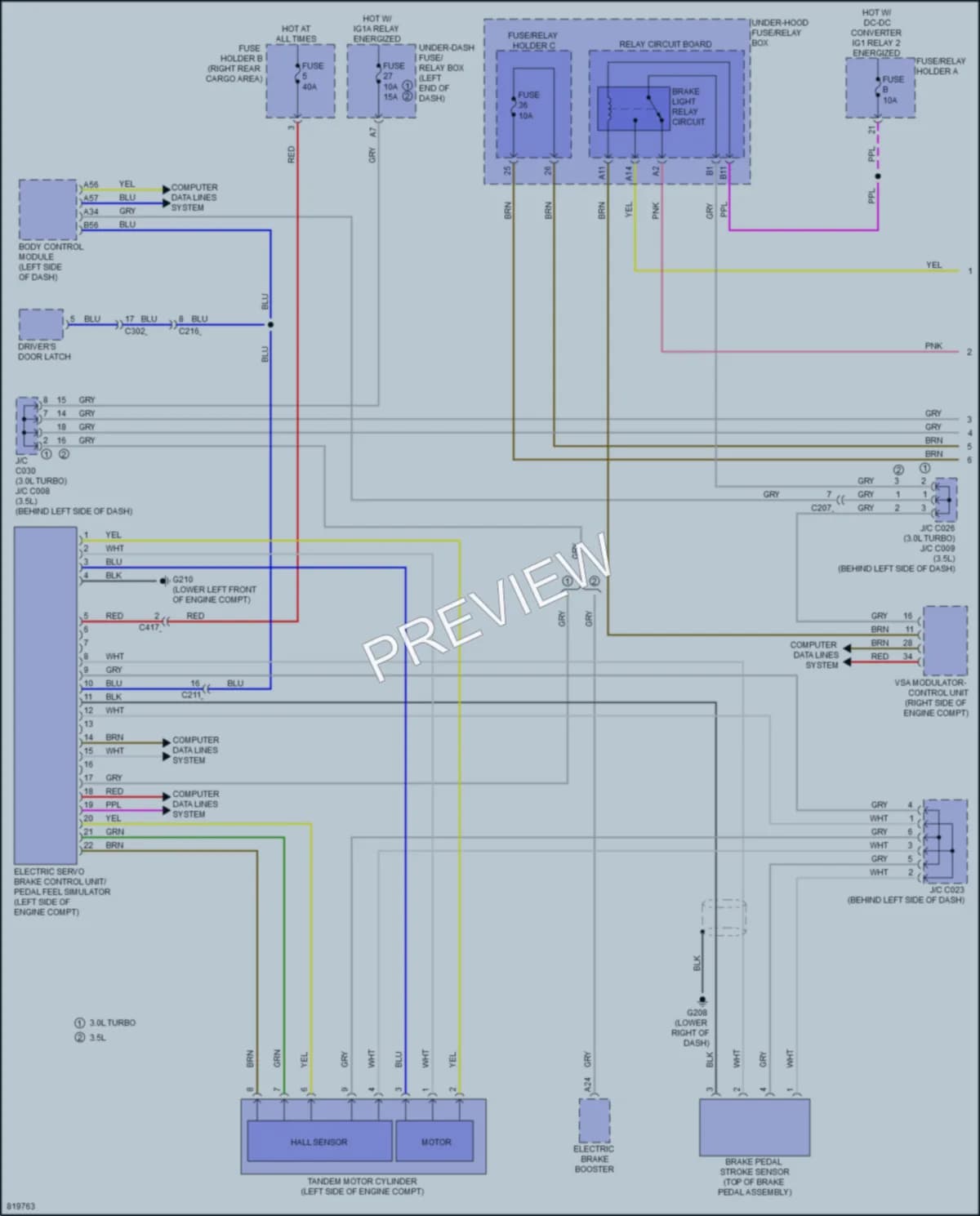 2023 Acura MDX Anti Lock Brakes wiring diagram preview