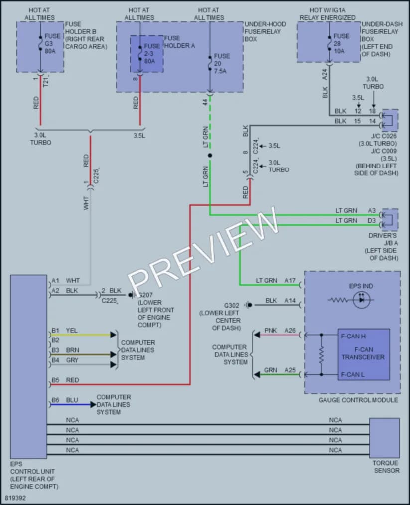 2023 Acura MDX Electronic Power Steering wiring diagram preview