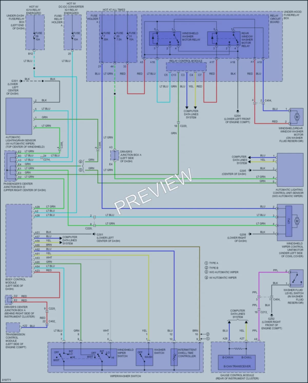 2023 Acura MDX Wiper Washer wiring diagram preview
