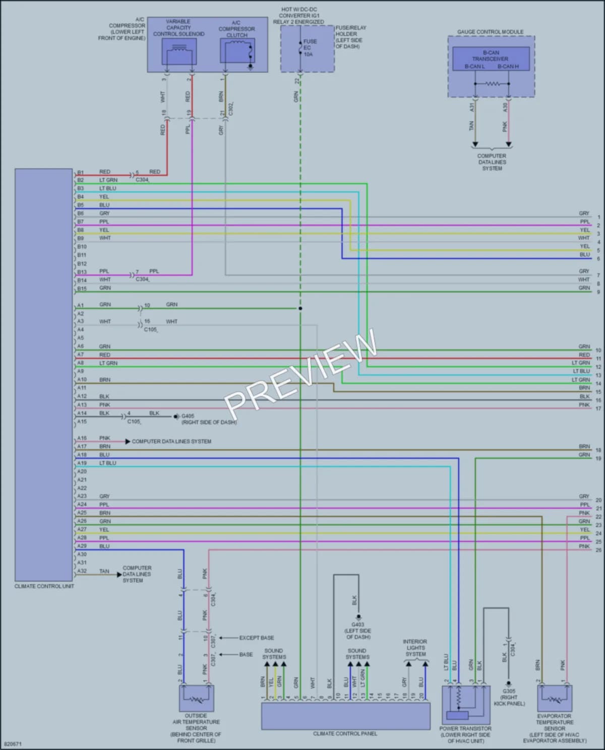 2023 Acura RDX Air Conditioning wiring diagram preview