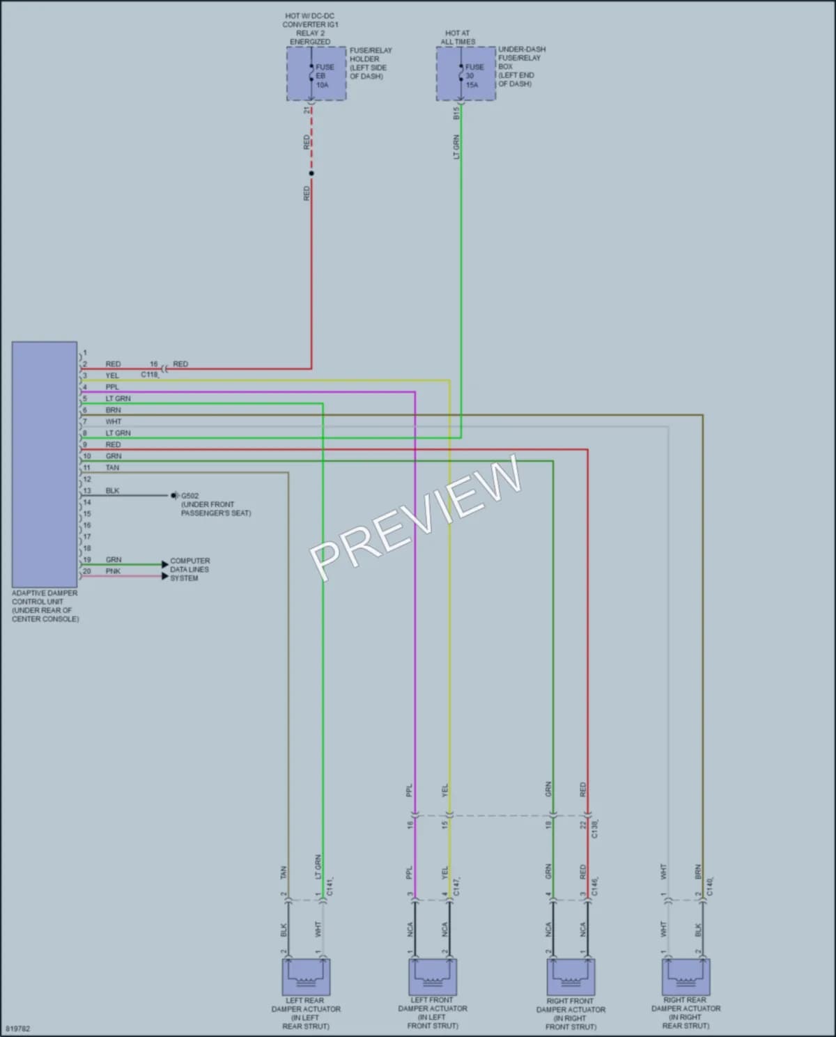 2023 Acura RDX Electronic Suspension wiring diagram preview