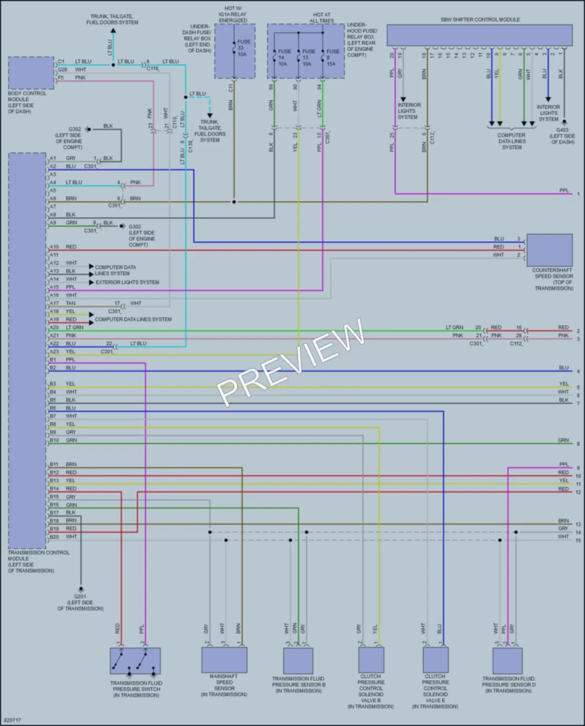 2023 Acura RDX Transmission wiring diagram preview