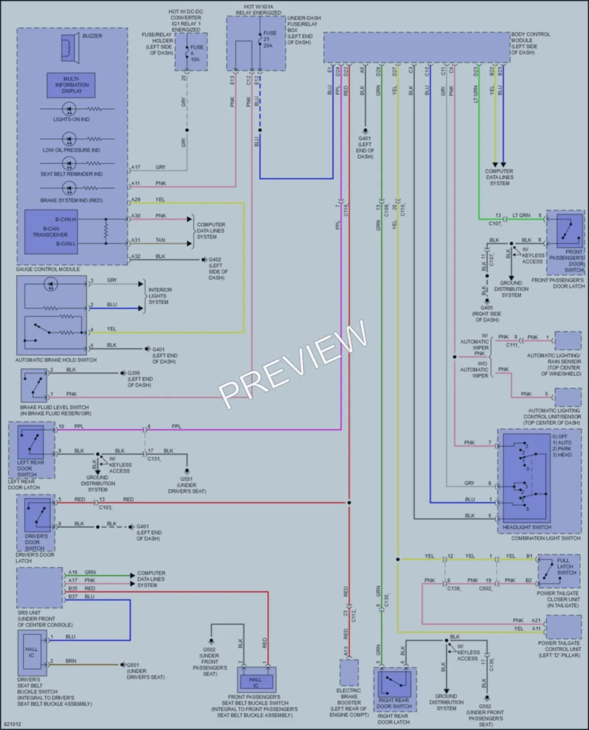 2023 Acura RDX Warning Systems wiring diagram preview
