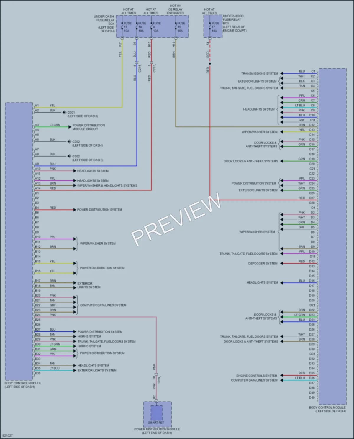 2023 Acura TLX Body Control Modules wiring diagram preview