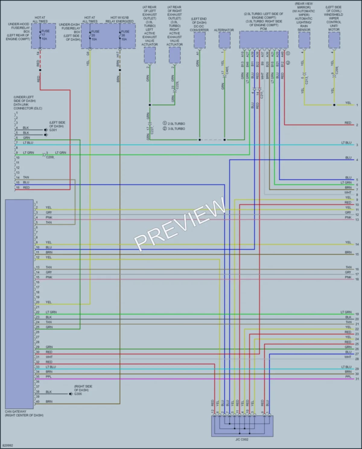 2023 Acura TLX Computer Data Lines wiring diagram preview