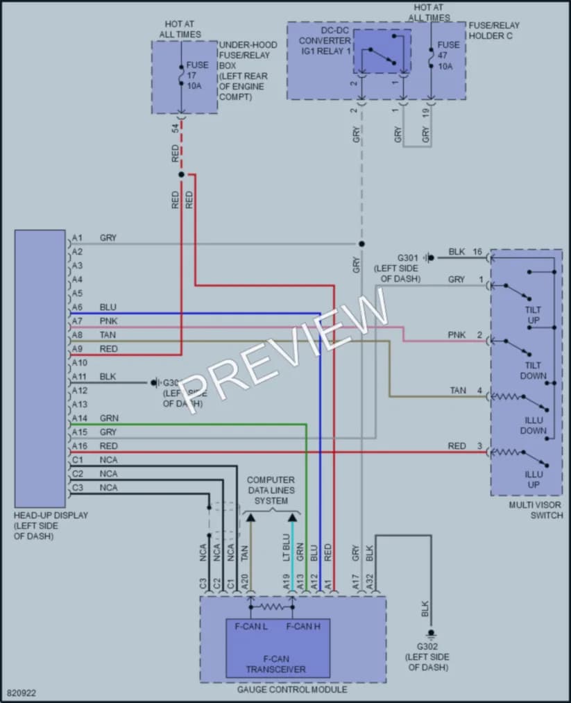 2023 Acura TLX Instrument Cluster wiring diagram preview