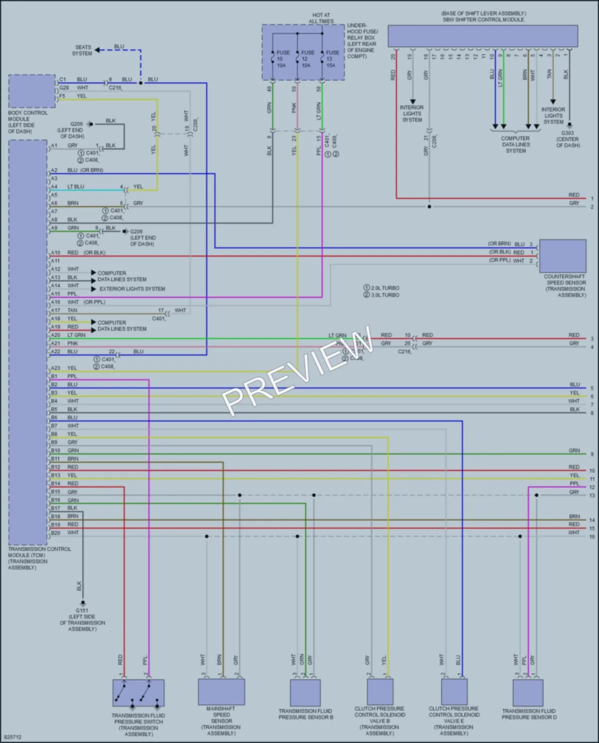 2023 Acura TLX Transmission wiring diagram preview