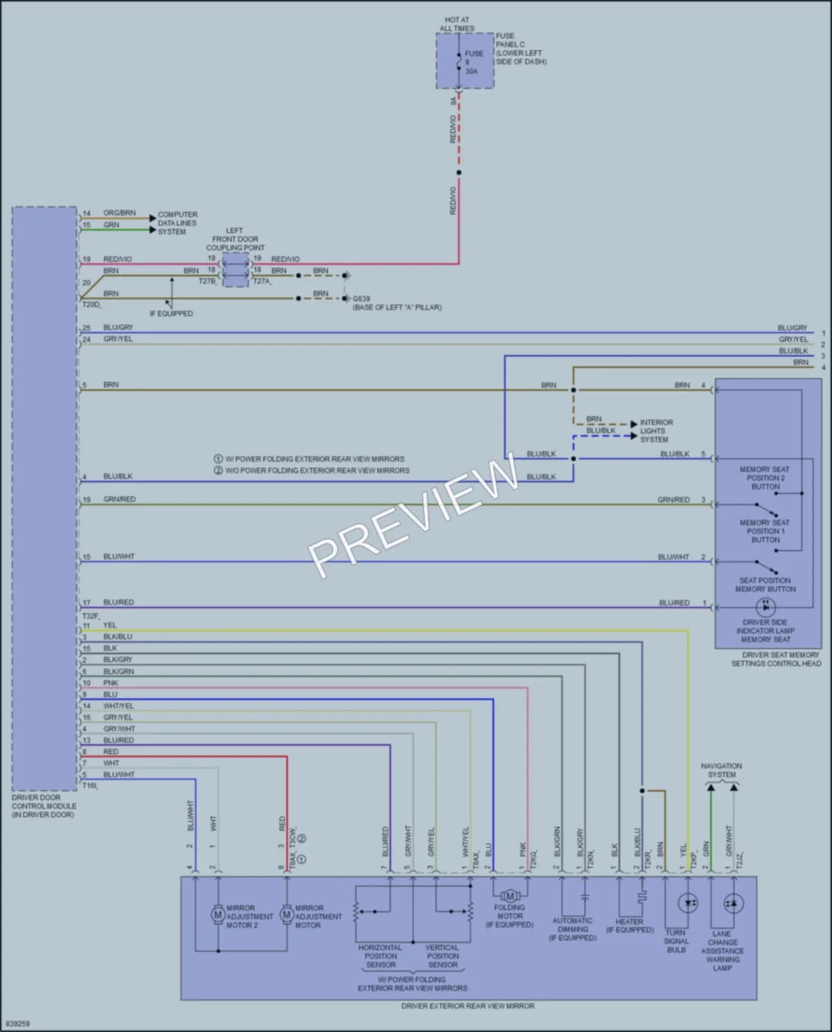 2023 Audi A3 Memory Systems wiring diagram preview