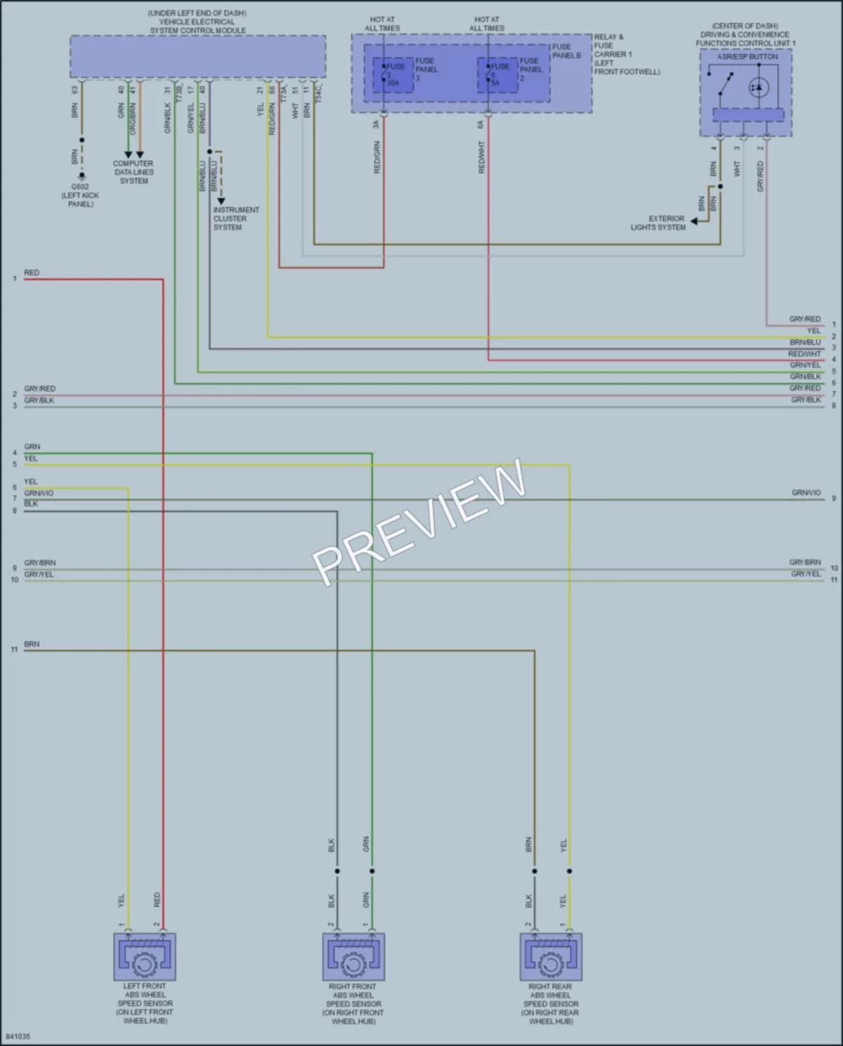 2023 Audi A4 Anti Lock Brakes wiring diagram preview