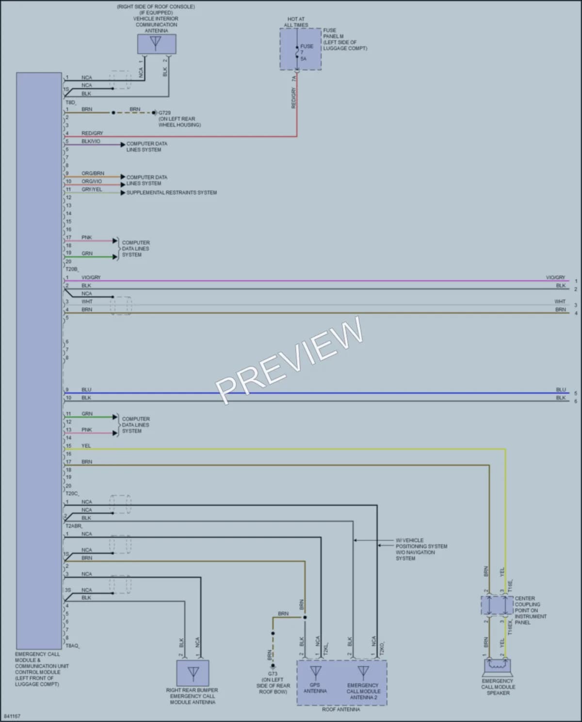 2023 Audi A6 Navigation wiring diagram preview