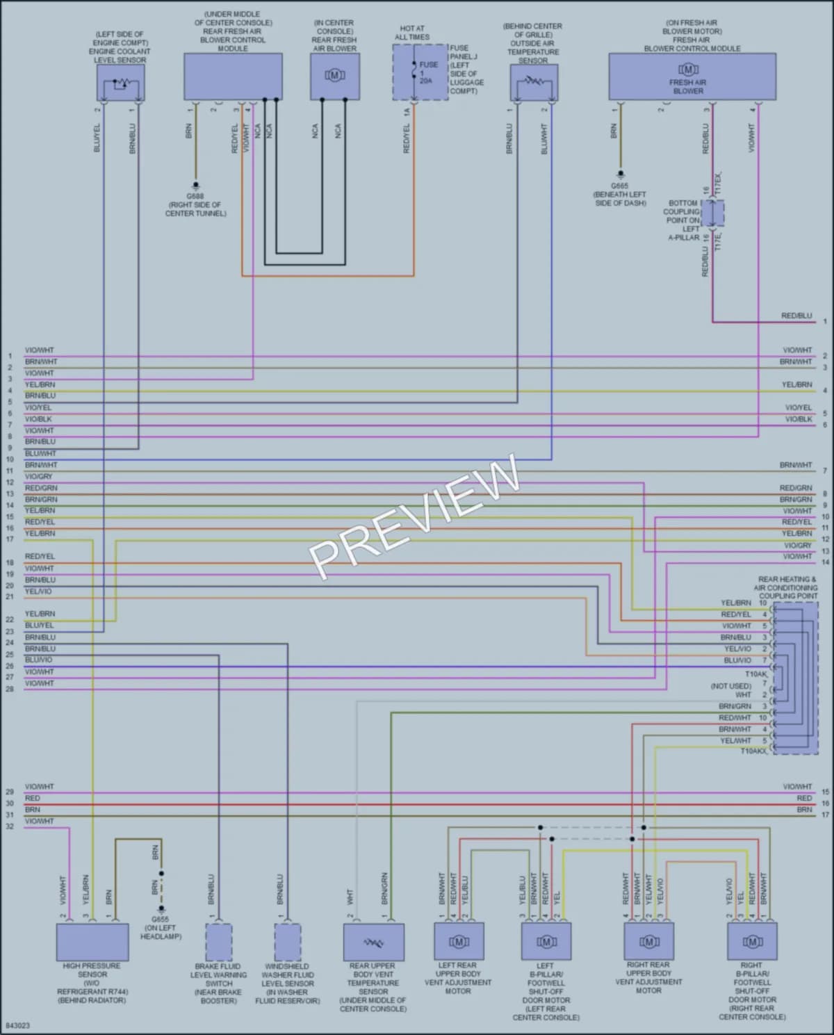 2023 Audi A8L Air Conditioning wiring diagram preview