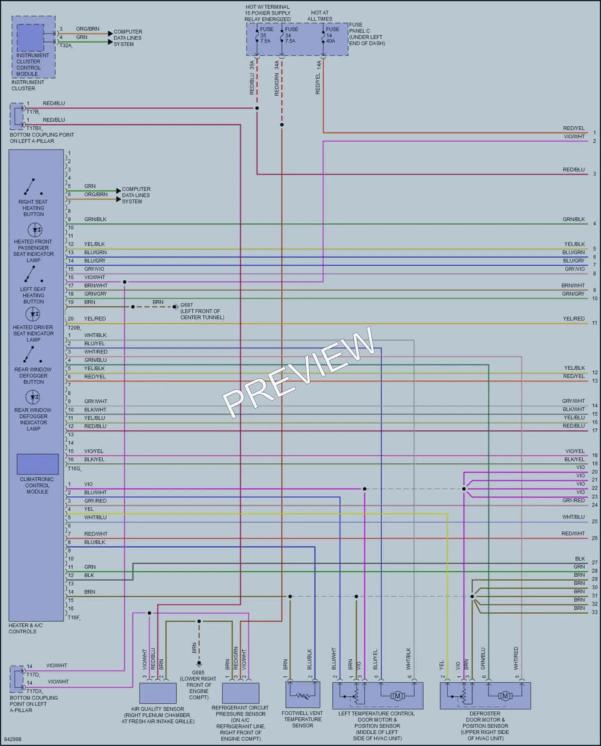 2023 Audi Q3 Air Conditioning wiring diagram preview