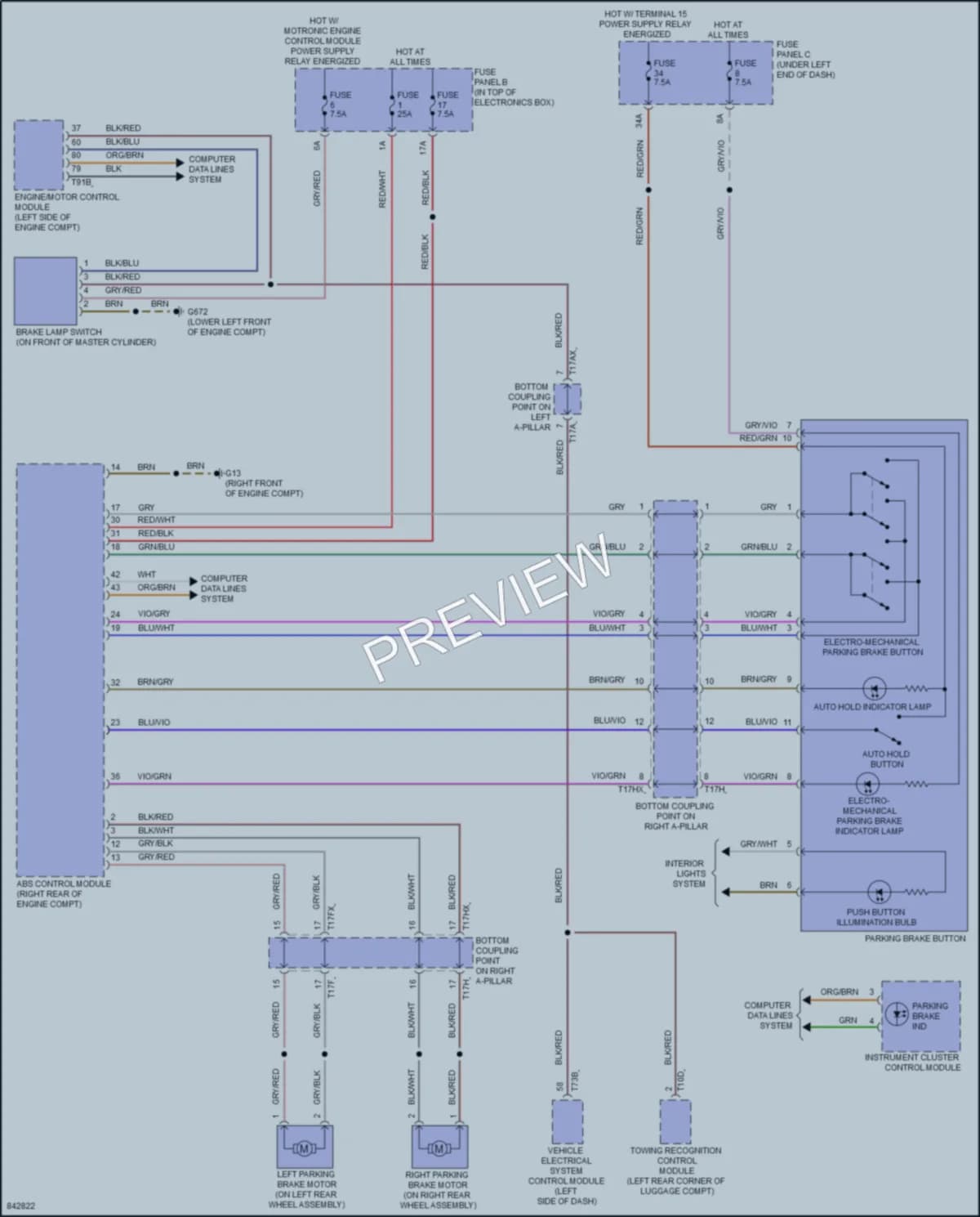 2023 Audi Q3 Shift Interlock wiring diagram preview