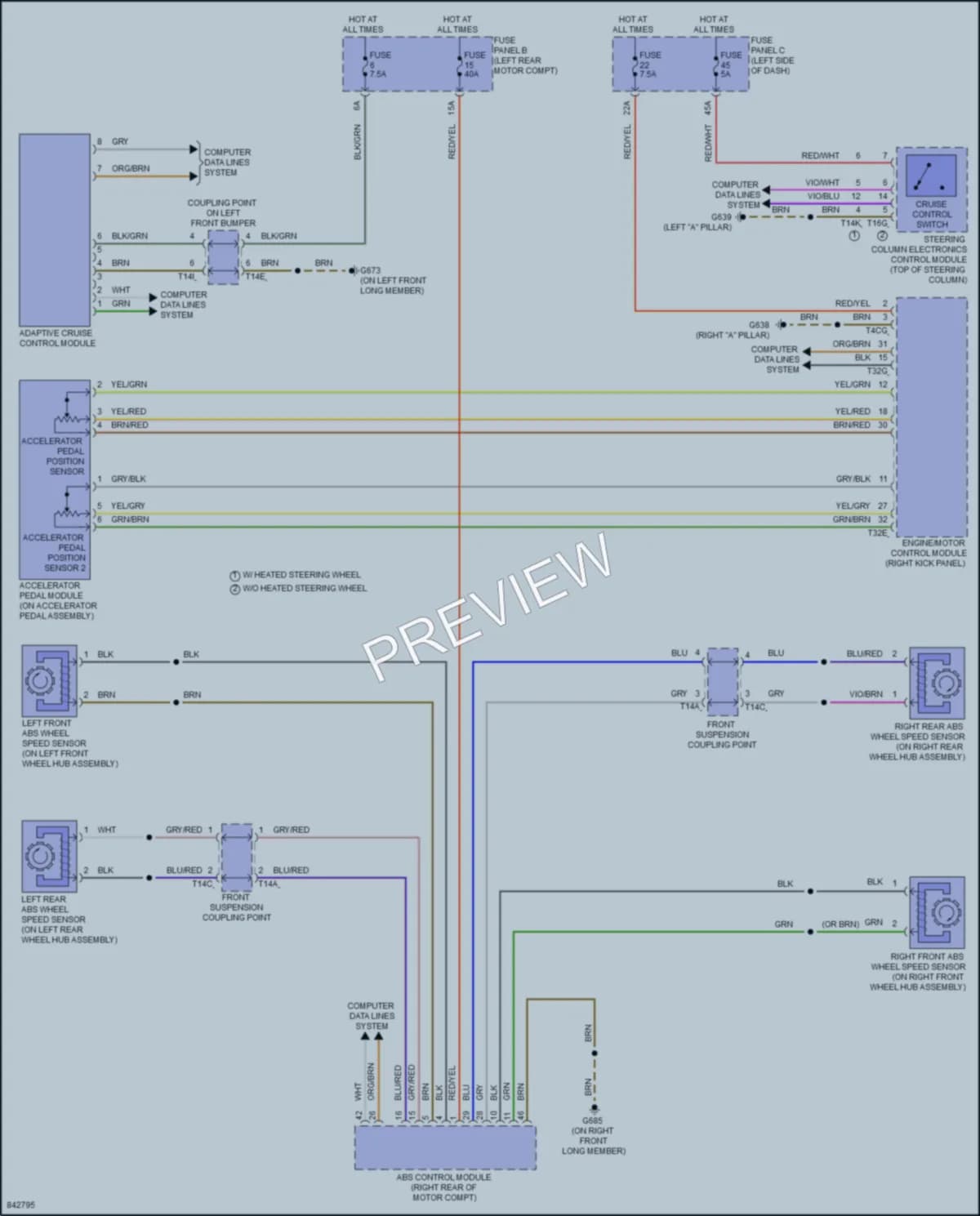 2023 Audi Q4etronSportback Cruise Control wiring diagram preview
