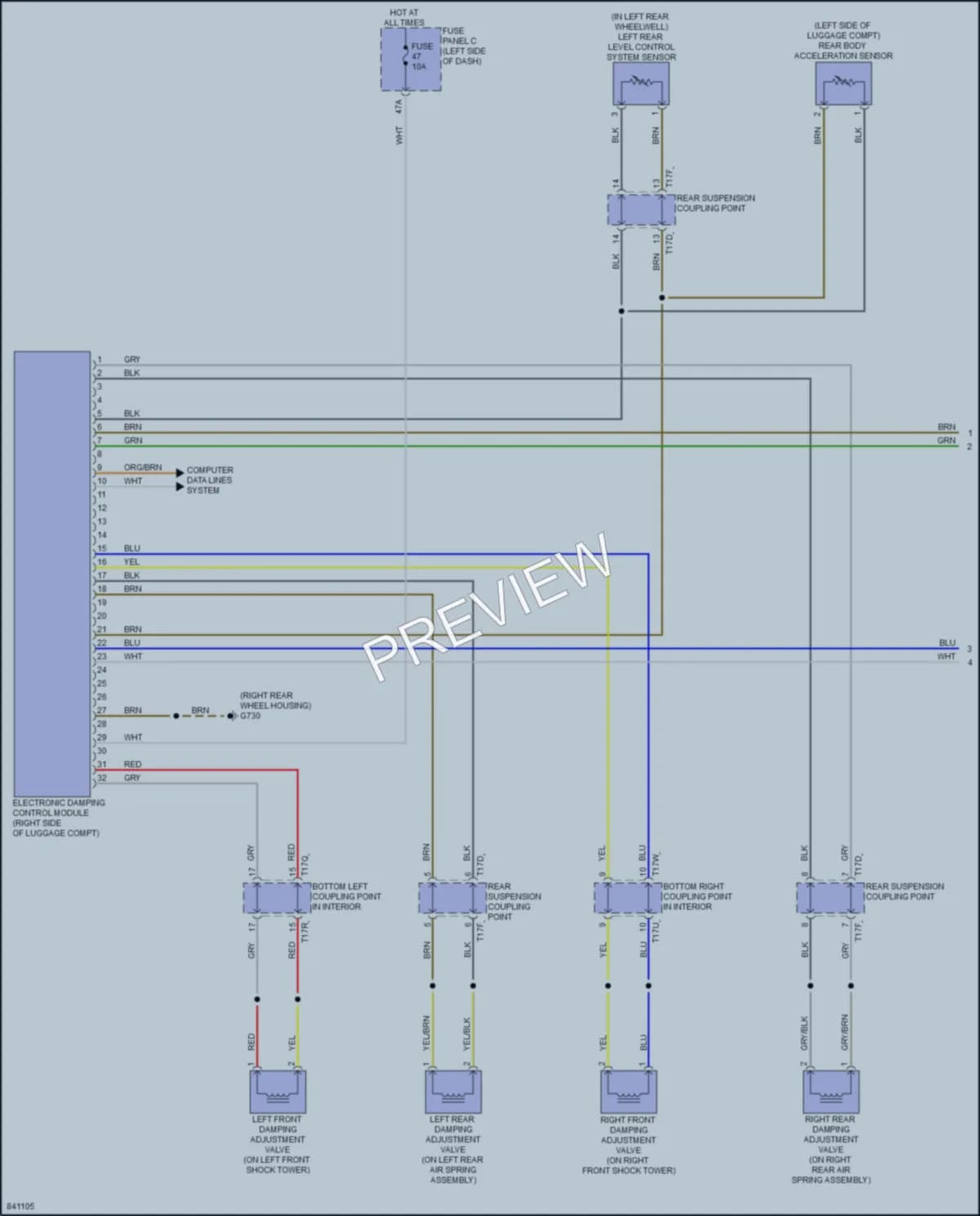 2023 Audi Q4etronSportback Electronic Suspension wiring diagram preview