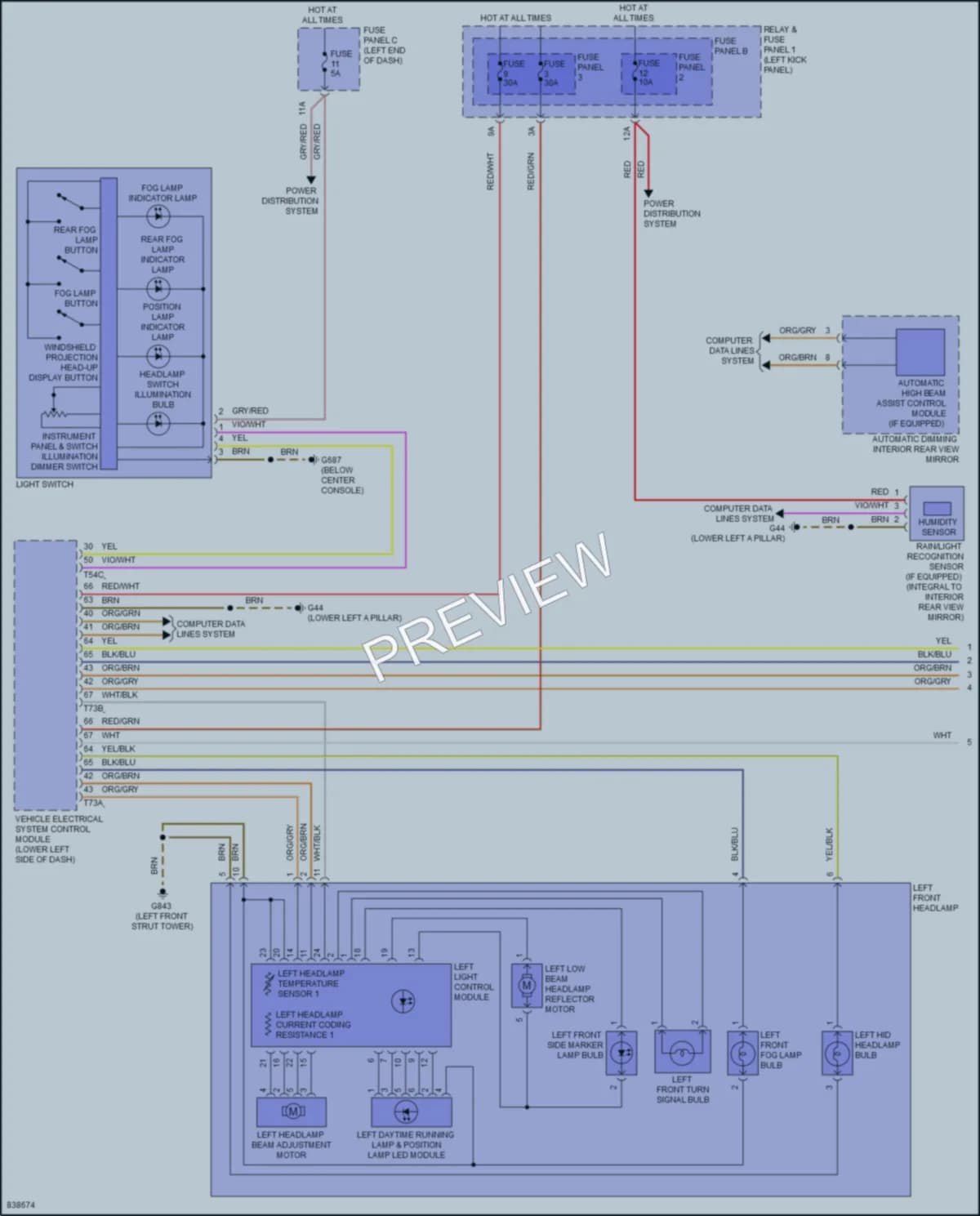 2023 Audi Q5e Headlights wiring diagram preview