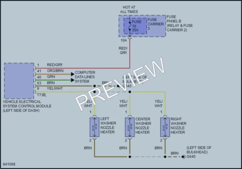 2023 Audi Q7 Wiper Washer wiring diagram preview