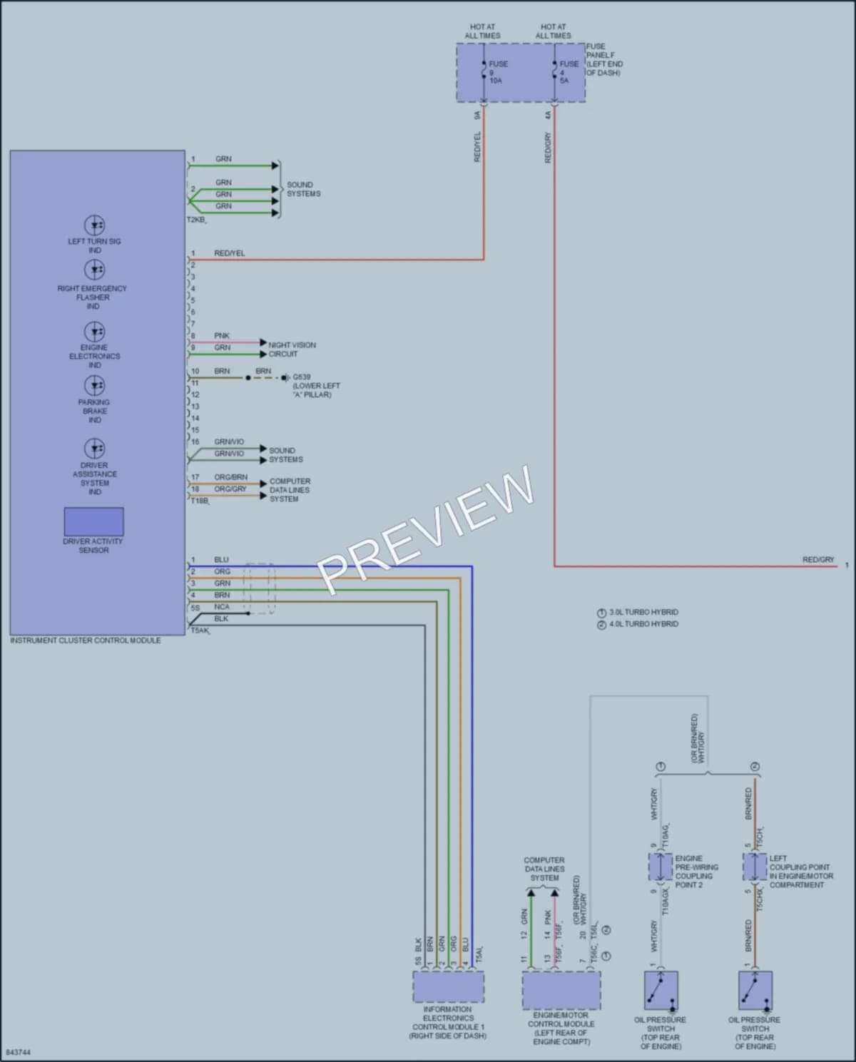 2023 Audi Q8 Instrument Cluster wiring diagram preview