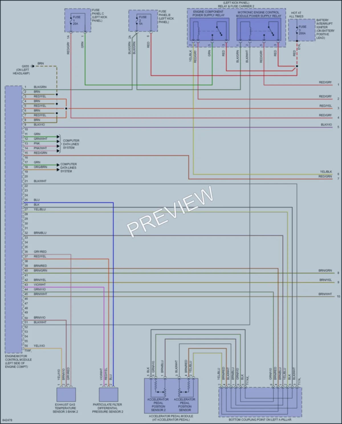 2023 Audi RS6 Engine Performance wiring diagram preview