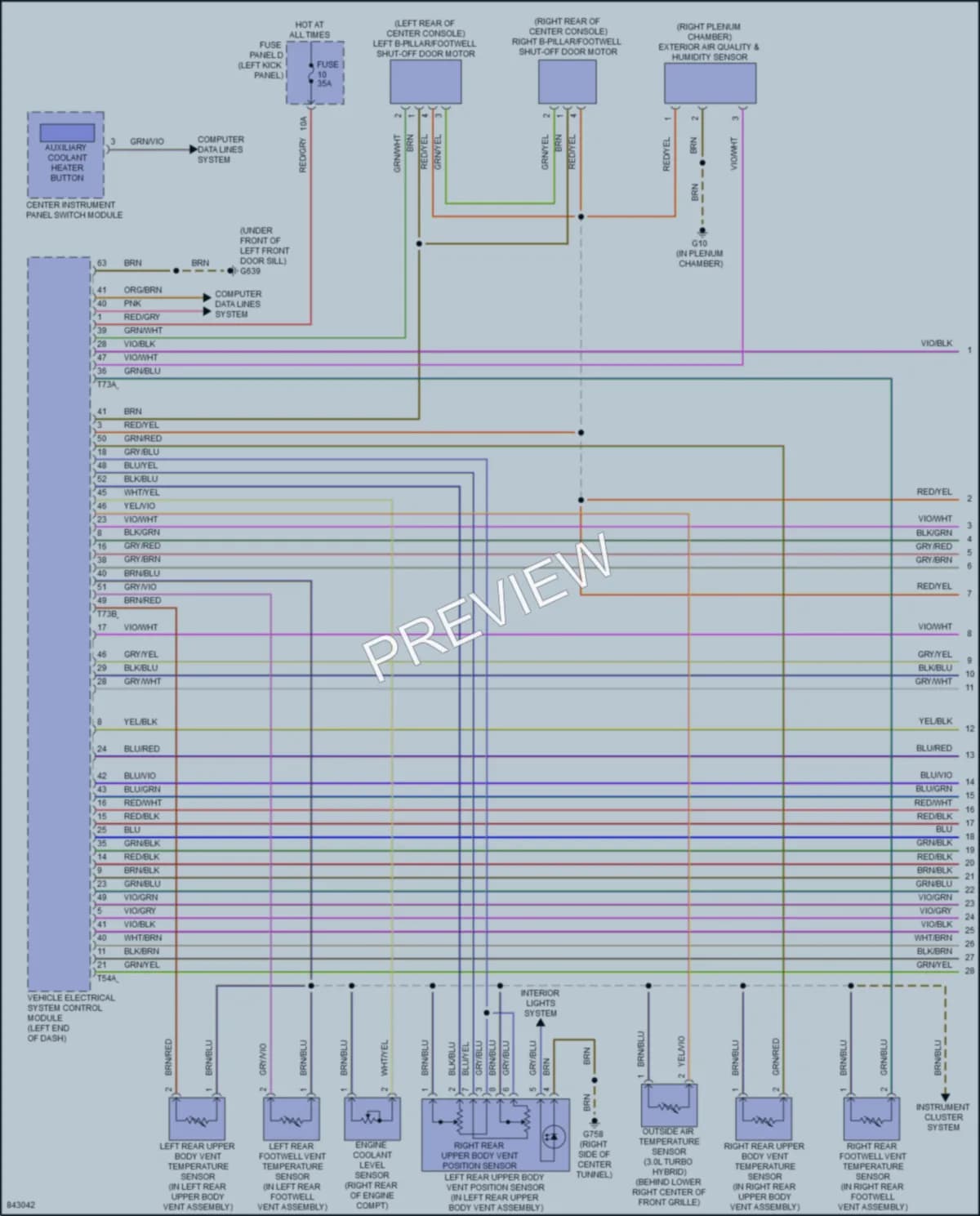 2023 Audi RS7 Air Conditioning wiring diagram preview