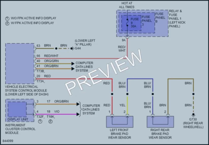 2023 Audi SQ5Sportback Warning Systems wiring diagram preview