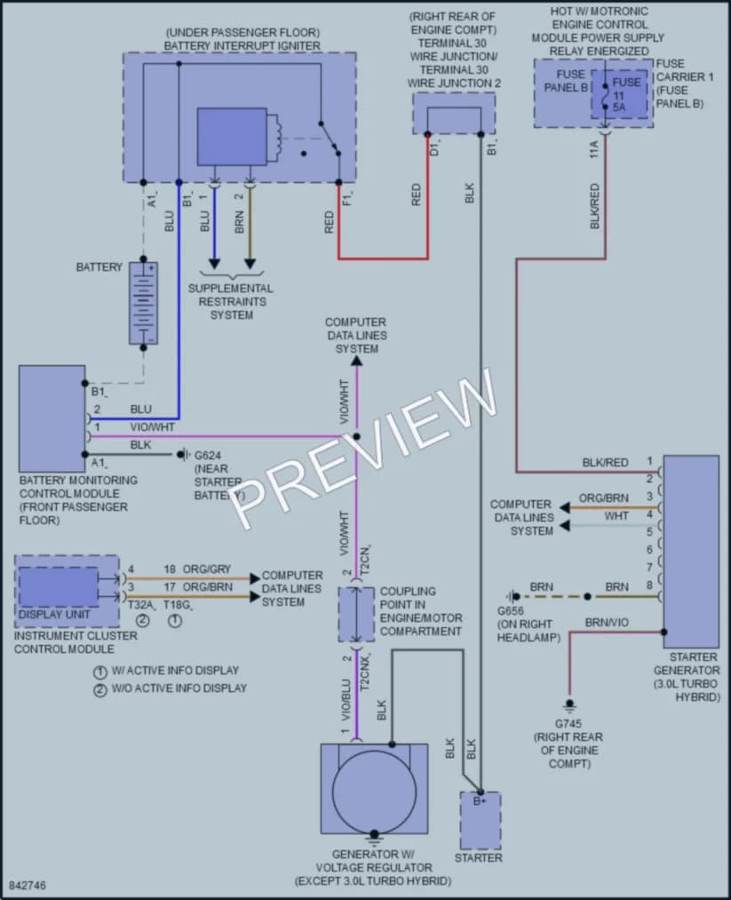 2023 Audi SQ7 Starting Charging wiring diagram preview