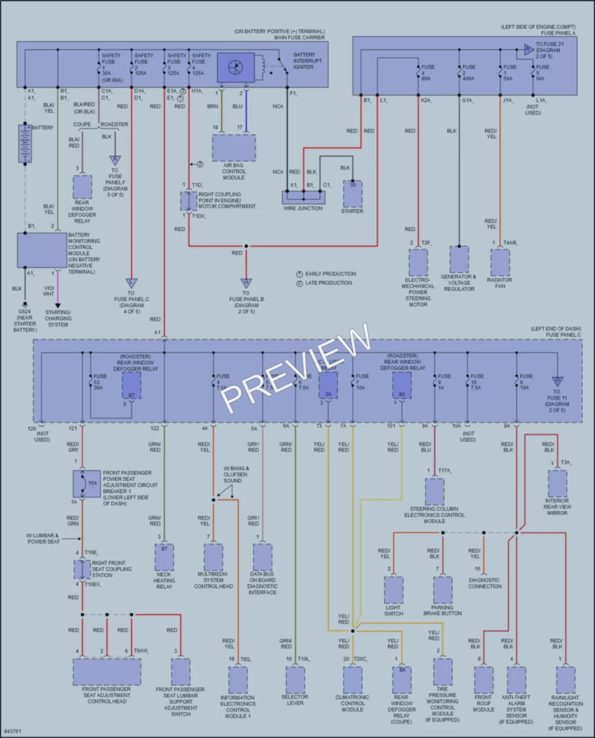 2023 Audi TTS Power Distribution wiring diagram preview