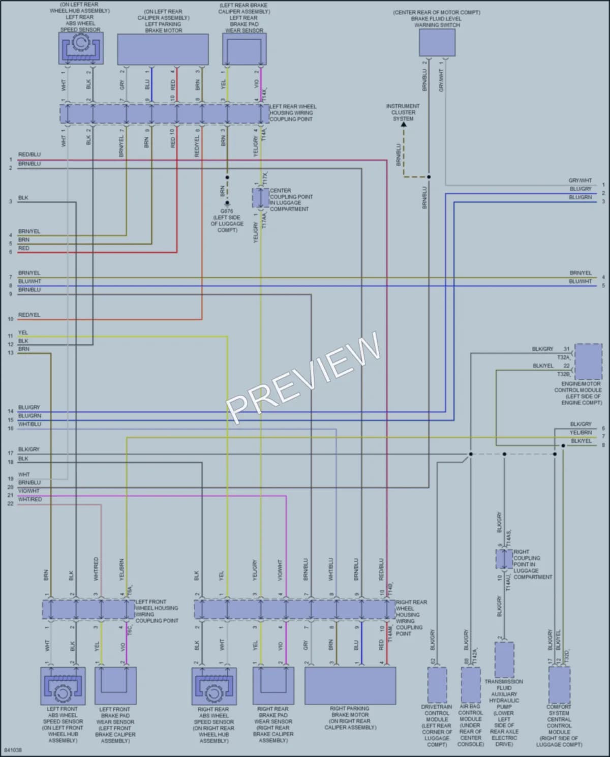 2023 Audi etronGT Anti Lock Brakes wiring diagram preview